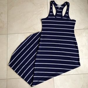Navy Racerback Knit Maxi Dress, XS-S